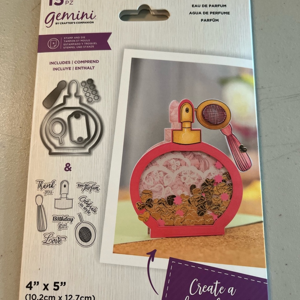 Gemini Perfume Bottle Craft Die Set